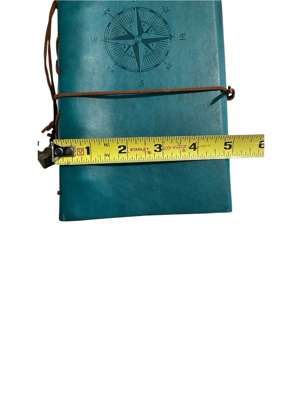 Maleden Blue Leather Journal Notebook Spiral Bound Refillable Compass Nautical